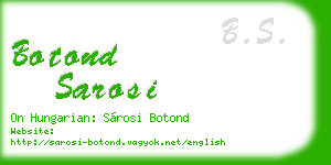 botond sarosi business card