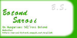 botond sarosi business card